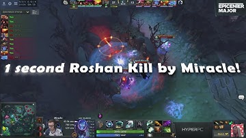 1 second Roshan Kill Miracle!