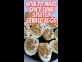 Spicy tuna stuffed deviled eggs keto recipe shorts