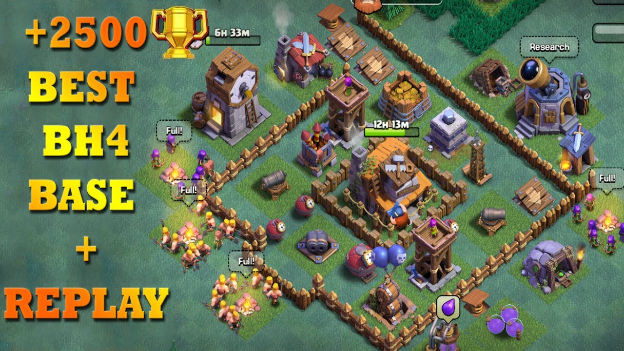 Builder Base, base, bh4 Base CoC, anti 2star, best, Builder hall, Best Bh.....