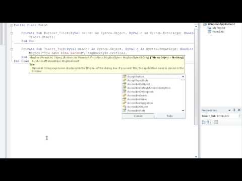 Making a Fake Virus (Visual Basic 2008)
