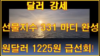 코스피 200 목표치 331 턴 원달러 환율 1225원 턴 정확한 진단 !!!