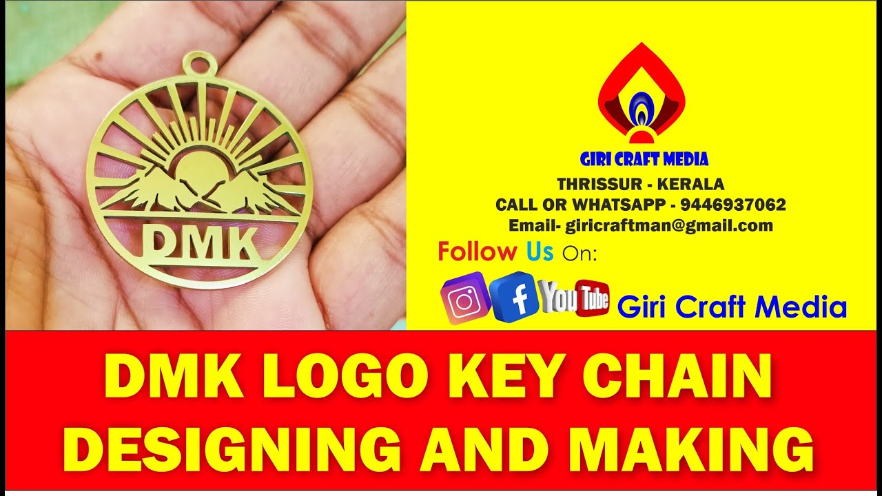 DMK LOGO KEY CHAIN LOCKET | DMK | STALIN | Giri Craft Media
