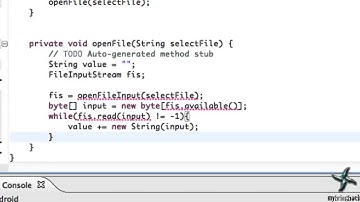 Data via FileInputStream Example   Android Tutorial 2 13