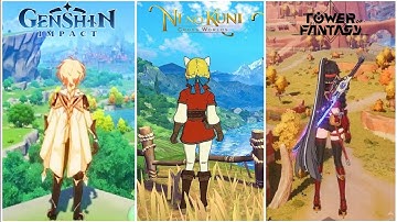 Genshin Impact vs Ni no Kuni Cross Worlds vs Tower of Fantasy | Graphics Comparison(Android/ios)