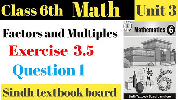 LCM By PrimeFactorization |Ex 3.5 Q1| class 6th| Sindh textbook board|MathWithAijaz