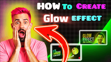 YOUTUBE THUMBNAIL KAISE BANAEN // How to make thumbnail with Glow Effect with photopea. 