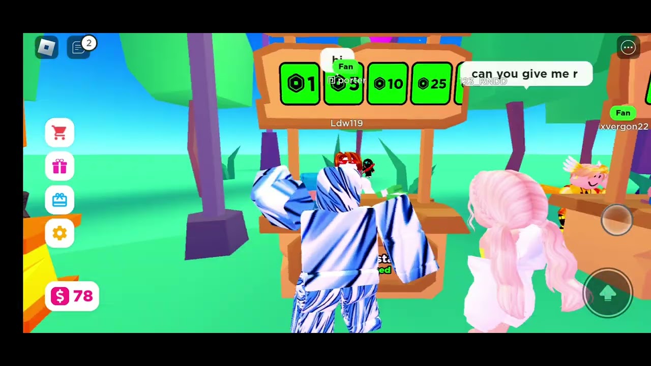 donating 500 Robux to A random guy in pls donate (he got 100 after vid ...