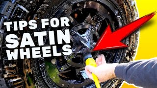 CLEANING SATIN WHEELS SAFELY! #detailing #learning #business #cleaningtips