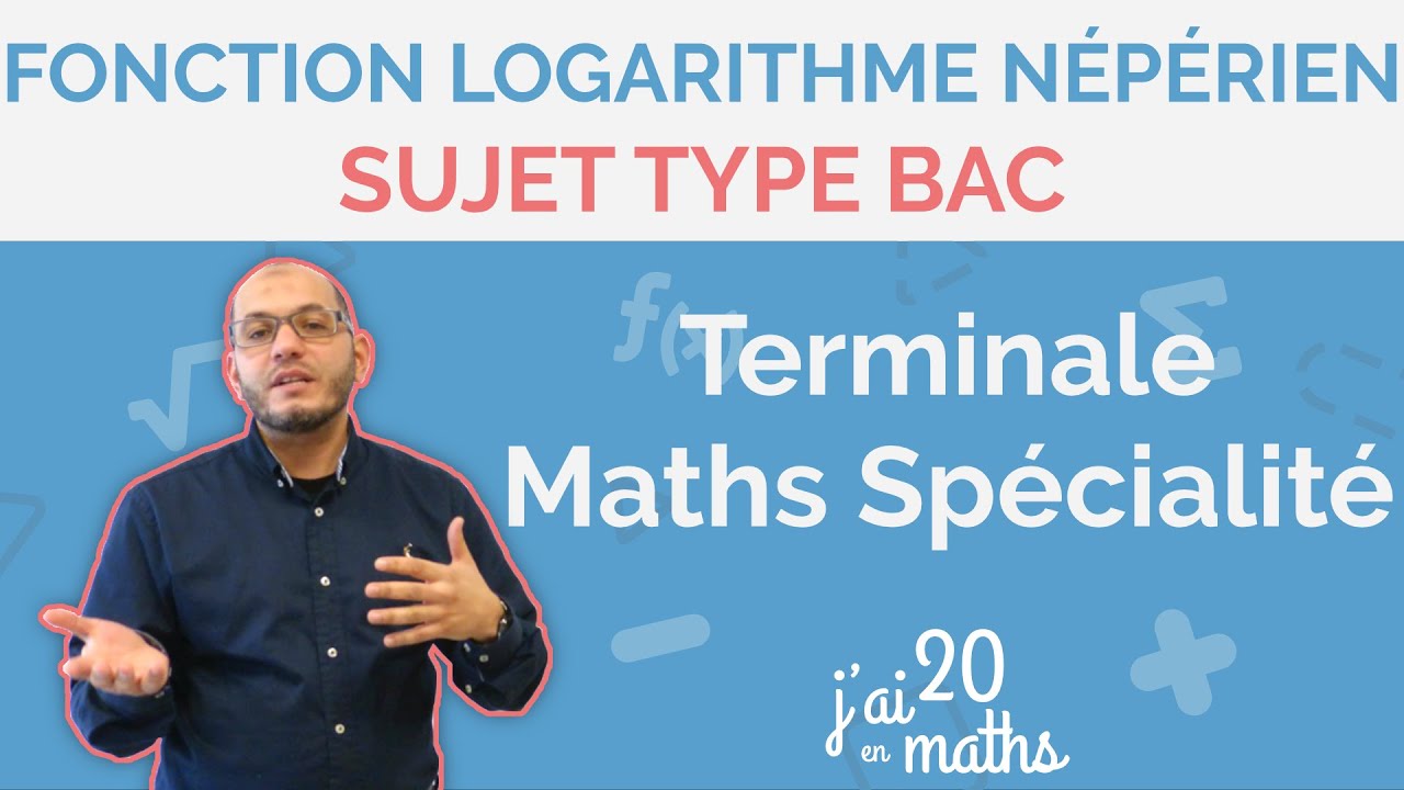 Sujet type bac - Fonction logarithme népérien - Terminale Maths Spécialité