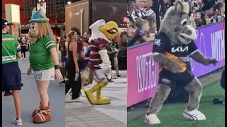 NRL Mascots Victor, Igor and Buck at Magic Round 2024