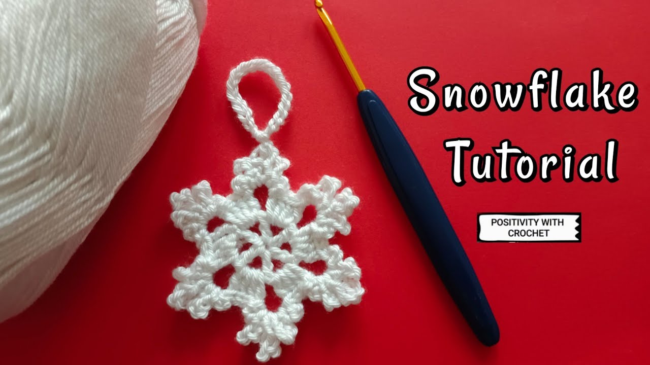 Crochet Snowflake Pattern Free Tutorial #crochetsnowflake #crochet #snowflakes #handmade #christmas