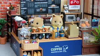 RE-MENT Snoopy Coffee Roastery & Cafe ｜史努比的烘焙咖啡坊 | スヌーピーコーヒーロースタリー＆カフェ + Sylvanian Families