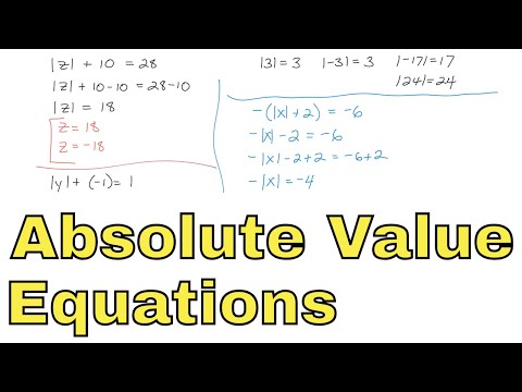 05 - Solve Absolute Value Equations in Algebra (Solving Equations Practice Problems)