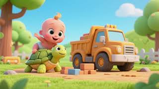 Baby-LKW und Schildkröte bauen einen Tunnel | Baustellen-Abenteuer für Kinder