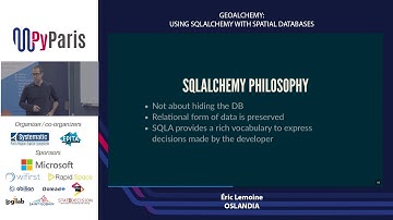 PyParis 2018 - GeoAlchemy: using SQLAlchemy with Spatial  databases