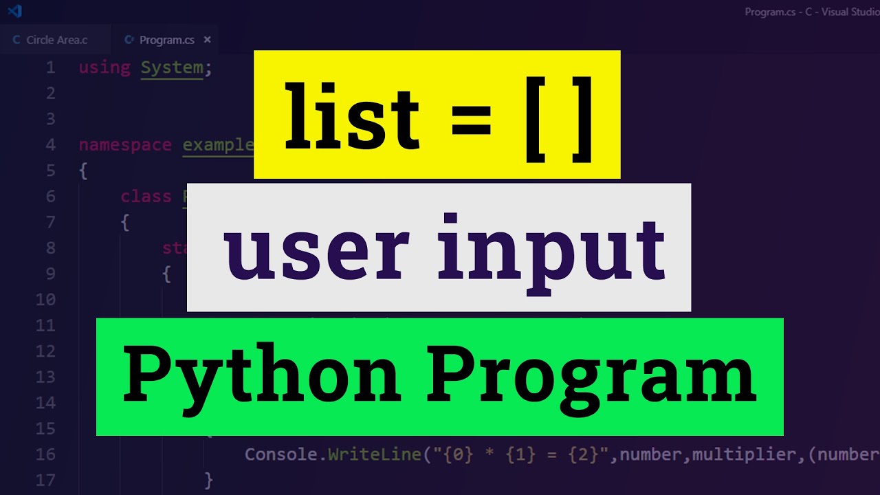 How to Take User input for List using Python 