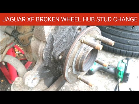 Jaguar XF Broken Wheel Hub Stud Replacement. How to Replace the Broken Wheel Hub Stud on Jaguar XF