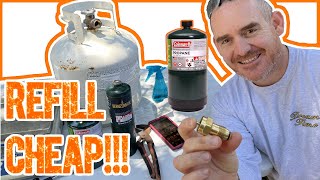 How to Refill A 1 Pound Propane Bottle For Pennies. How to Fill a Propane bottle Fast! by Kendall Todd TheSilverGuy 336 views 1 year ago 5 minutes, 19 seconds