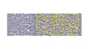 Molecular dynamics simulation of osmosis through a porous membrane