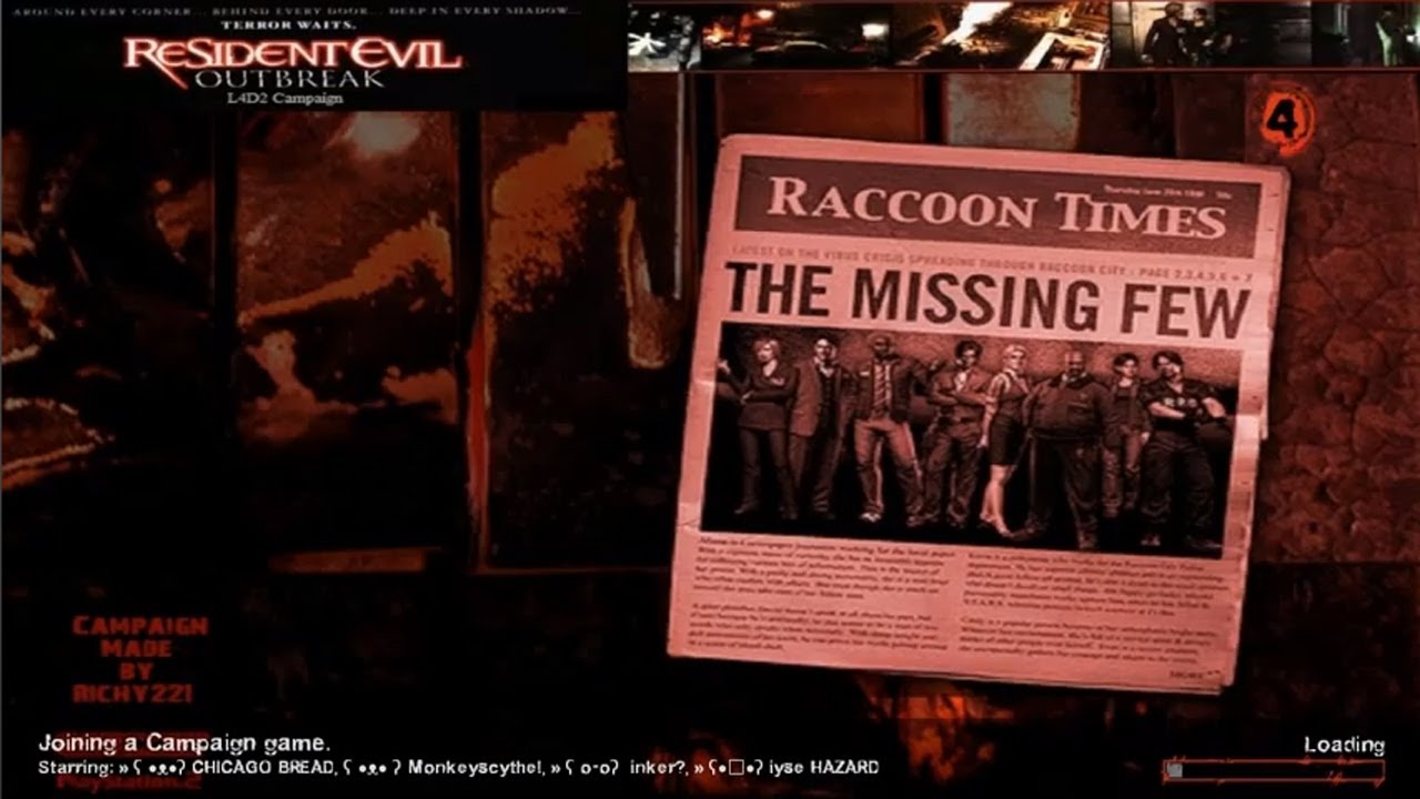 Left 4 Dead 2 Resident Evil Outbreak File 1 Expert YouTube left-4-dead-2-resident-evil-outbreak-file-1-expert-youtube