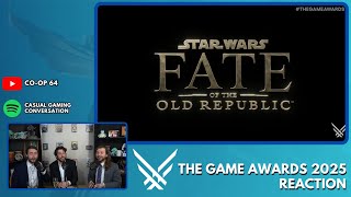 STAR WARS FATE OF THE OLD REPUBLIC TRAILER REACTION - The Game Awards 2025
