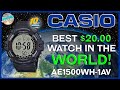 Best $20.00 Watch In The World! | Casio Sports Big Face 100m Quartz AE1500WH-1AV Unbox &amp; Review