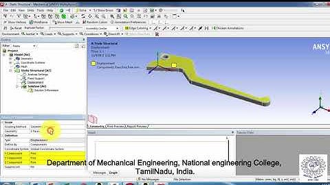 EX NO 6- Static Structural Analysis of Handle Brake- Ansys Tutorial
