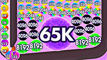 Bounce Merge 2048 Part 3 - Satisfying ASMR Gameplay Walkthrough Android iOS