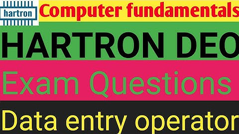 Hartron Data Entry Operator Exam | Hartron DEO Online Test exam Questions