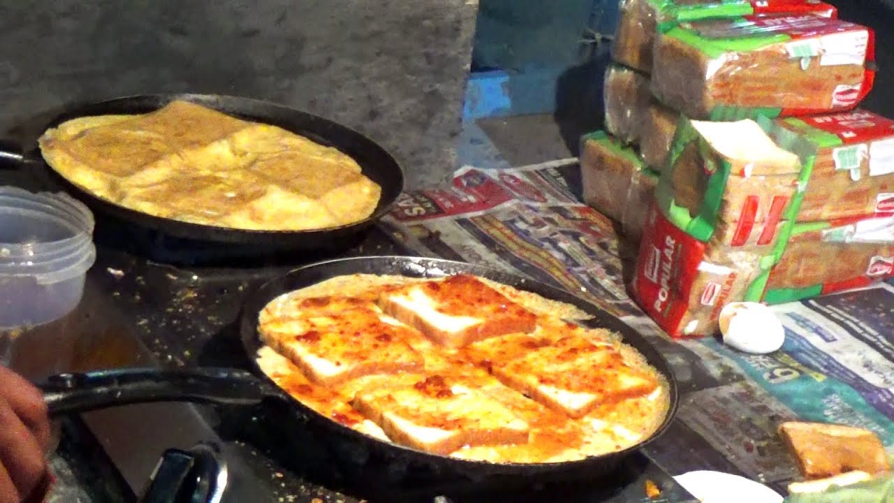 Bread Omelet Hyderabad Street Food Bread Omelet 25 rs Quick and