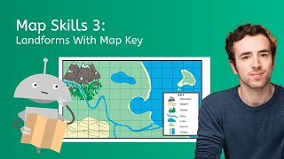 Map Skills 3: Landforms With Map Key  Beginning Social Studies for Kids!