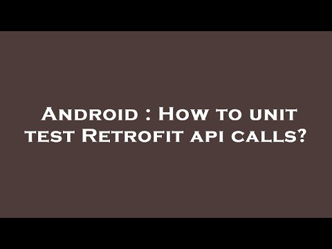 Android : How to unit test Retrofit api calls?