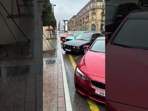 Colorful BMW Lineup on a Rainy Day | Baku, Azerbaijan #bmw #car #colourful #rainyday #shorts