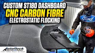 Electrostatic flocking a fast road Fiesta dashboard