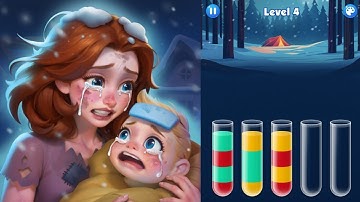 Water sort level 4 walkthrough solution