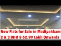 ID-312 New Flats for Sale in Chennai | 2 & 3 BHK @ 62.99 Lakh Onwards madipakkam#2024 north facing