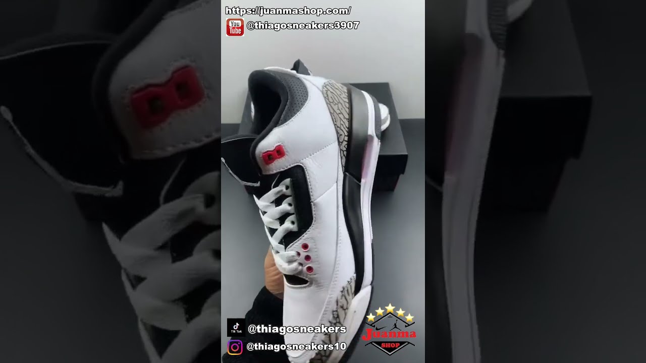 Air Jordan 3 Retro Infrared 23 White Black Cement Red 136064 123