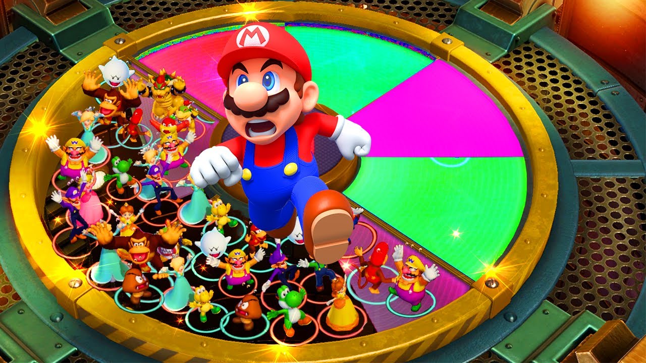 Super Mario Party Minigames - Mario and Yoshi VS Luigi and Pom Pom