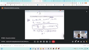 Week 8 Live Problem solving session: Analog Electronic Circuits