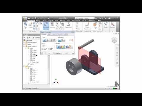 Autodesk Inventor Training Tutorial - Assembly Mate Constraint