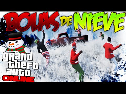 GUERRA DE BOLAS DE NIEVE!! EN NAVIDAD BOLAZOS EN LA CARA! XD - GTA V ONLINE - Makiman ps4 controller
