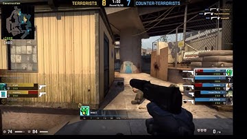 CSGO Overpass - MM M4K1 1v4 def B clutch 2019