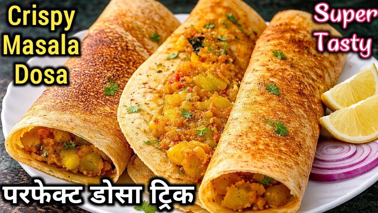 Crispy Masala Dosa Recipe | Hotel Style Dosa Ghar Par 😍। मसाला डोसा  | पतला और कुरकुरा डोसा सीक्रेट 