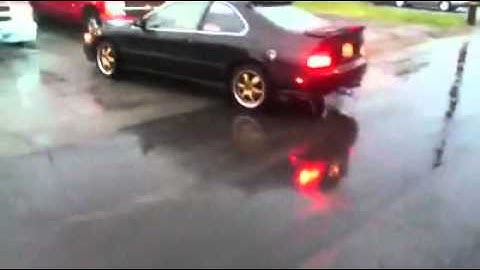 180° drift into parking space