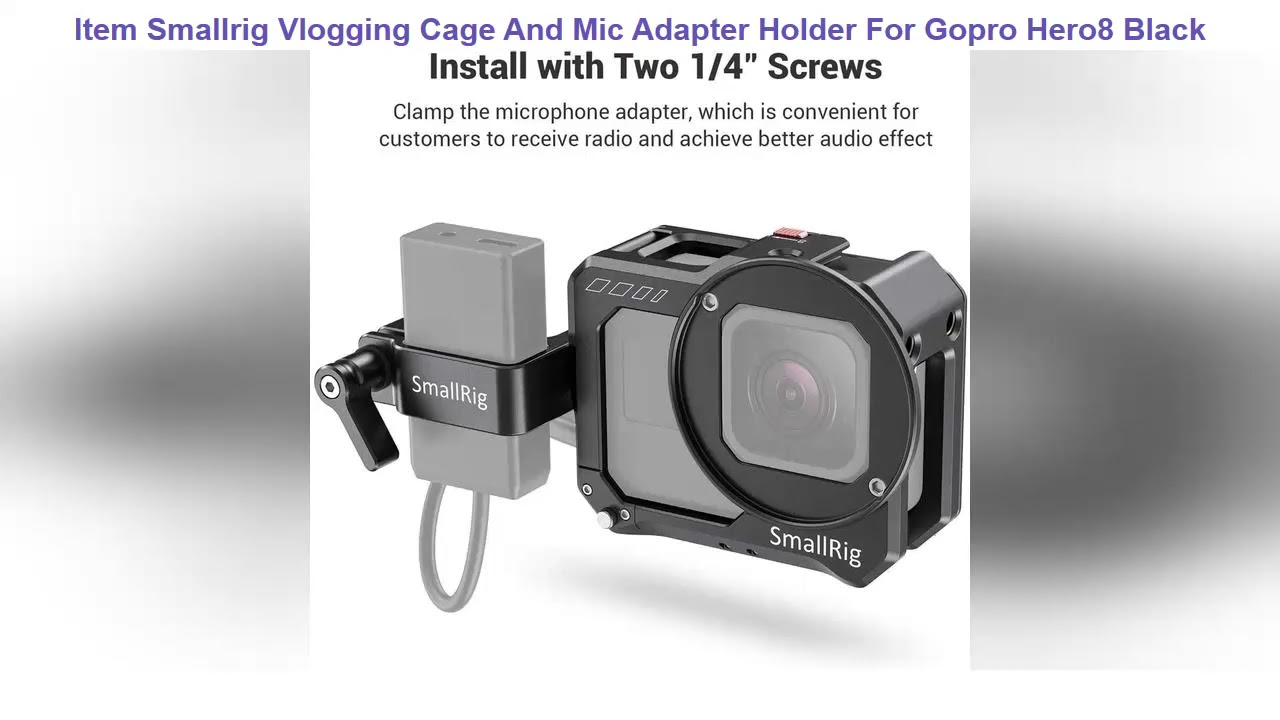 Smallrig Vlogging Cage And Mic Adapter Holder For Gopro Hero8 Black Cvg2678