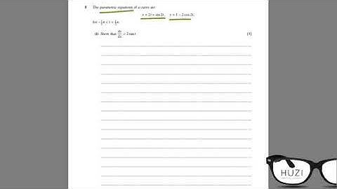 A2 Level Math: Feb/March/18/32 - 5. Parametric Differentiation