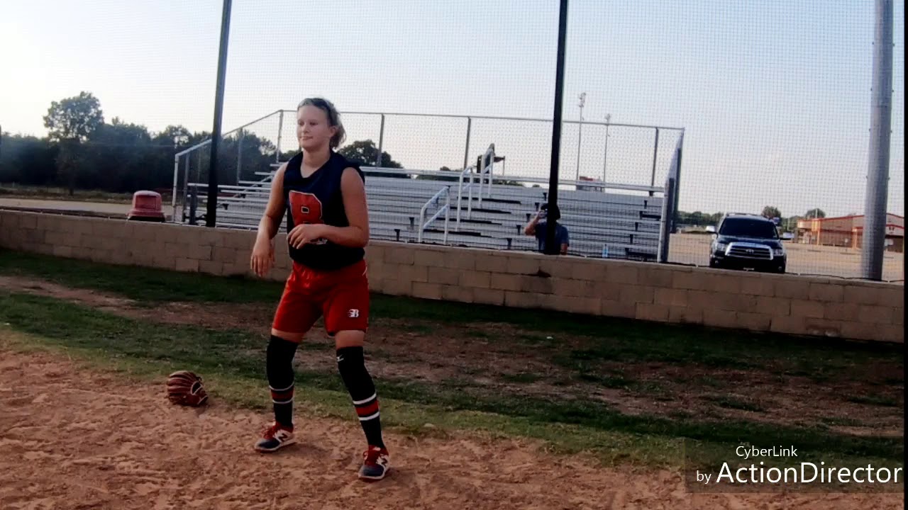 12u Softball Practice Throwing mechanics, Infield, Outfield, Hitting