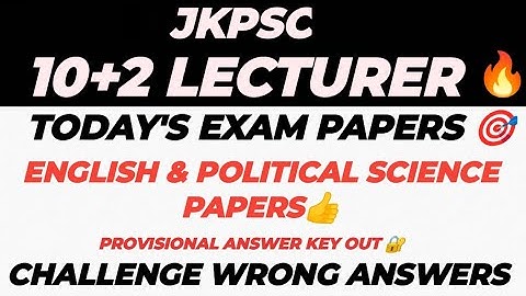 JKPSC LECTURER👍|| Today