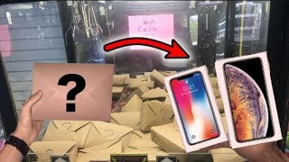 WON iPhone XS MAX and X From Mystery Box Claw Machine! | JOYSTICK