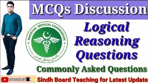 MCQs Discussion "Logical Reasoning Questions" #MDCAT #ECAT